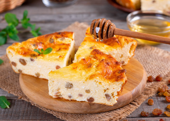 Творожная запеканка из домашнего творога