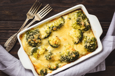 Запеканка из брокколи и адыгейского сыра